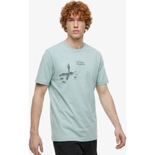 Discovery Expedition D6SM-TST3782 Mint Bisiklet Yaka Relaxed Baskılı Erkek T-Shirt