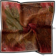 Levidor Royal Eşarp Batik Desen Kiremit