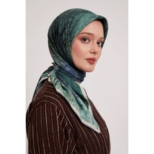 Levidor Royal Eşarp Batik Desen Petrol Mavi
