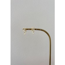 Marsel Özel Seri Yarım Kelebek Taş Detay Xp Gold Küpe