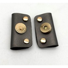 Angel Çanta Aksesuar Gri Suni Derili Troklu Mıknatıslı Çıtçıt Light Gold Metalli