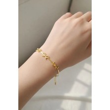 Gold Fiyonk Detaylı Zarif Kadın Bileklik