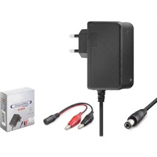 Akü Şarj Cihazı 12V 2.5A 30W Krokodil Uç Akü Şarj Adaptörü