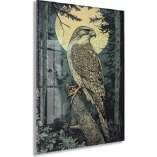 Gece Ormanında Yırtıcı Kuş Poster – Doğa ve Vahşi Yaşam Dekoru - PEONY114
