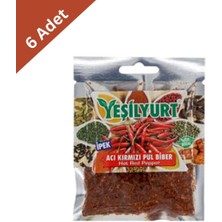 Yeşilyurt Acı Pul Biber 40 G x 6 Adet