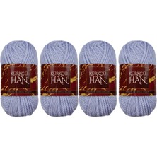 Kürkçü Han %100 Akrilik Leylak Renkli Örgü İpi 35G 4’lü Paket Yumuşak Doku Özelliğiyle