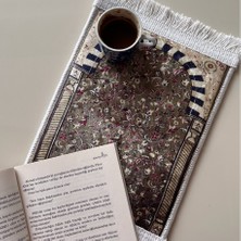 Vesile Atölye Mini Dekoratif Minyatür Halı, Ravza Halısı Model, Baş Seccadesi, Umre Hediyelik