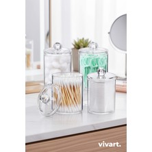 Vivart  4 Adet Kristal Banyo Düzenleyicisi Kulak Pamuğu Pamukluk Diş İpi Pamukluk Organizer