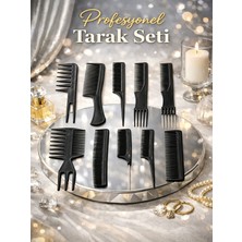 Gaman Mükemmel Saç Tarağı Seti 10'lu - Kuaför Tipi Kesim, Fön, Şekillendirme ve Ayırma Için Tam Set