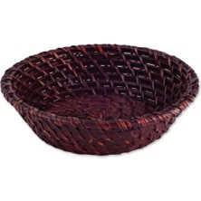 Epinox Ince Yuvarlak Sepet 20X7 cm Koyu Kahverengi