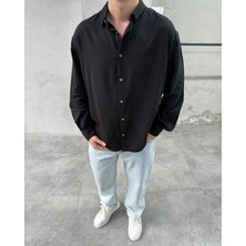 Difransel Jeans Erkek Basic Keten Relaxed Fit Gömlek