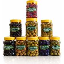 Gönültaş Zeytincilik Gönültaş Zeytinleri’nin Tanışma Paketi, 9 farklı zeytini tek pakette sunar. Toplam 4,5 kg olan set, doğal fermantasyonla hazırlanmış ve katkısızdır