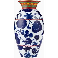 La Doublej Wildbird Blu El Işçiliği Italyan Tasarımı Koleksiyonluk Porselen Vazo