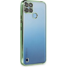  Realme C25Y Kılıf Razer Lensli Silikon - Yeşil