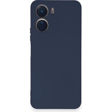  Vivo Y16 Kılıf Nano Içi Kadife Silikon - Lacivert