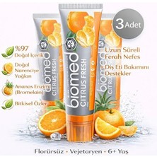 Biomed Citrus Fresh Diş Macunu Ağız Kokusu Etkili Narenciye Doğal Bitkisel Florürsüz Vejeteryan 3 Adet