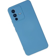  Vivo V23 5g Kılıf Nano Içi Kadife Silikon - Mavi