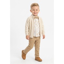 Terry Triko Hırka, Gömlek-Papyon, Pantolon Erkek Çocuk 4lü Takım