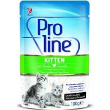 Proline Pouch Yavru Kedi Konservesi 100 gr Tavuk Etli Jöleli Premium Kalite Mama Segmenti