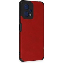  Xiaomi Redmi Note 12 5g Kılıf Loop Deri Silikon - Kırmızı