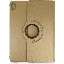  iPad 2022 10.9 (10.nesil) Kılıf 360 Tablet Deri Kılıf - Gold
