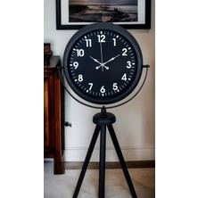 Mcg Siyah Asil Standart Stil Tripod Ayaklı Saat