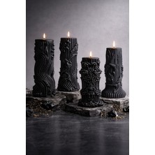 Ethereal Pillars Collection 4'lü Karanfil Kokulu Dekoratif Set Mum
