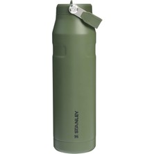 Stanley Iceflow Aerolight Flip Straw 2.0 Pipetli Su Şişesi, Haki (Dried Pine), 1.06 Litre