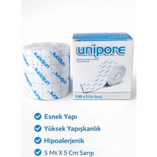 Unipore 5mt x 5cm Tıbbi Elastik Band Esnek Flaster (1 Adet)