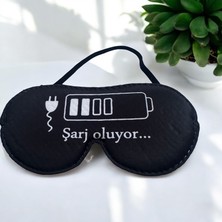 ALS Tasarım Dünyası Siyah Renk Şarj Oluyor Yazılı Uyku Bandı