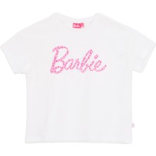 Barbie Baskılı Ekru Kız Çocuk T-Shirt BRB6SG-TST6421
