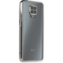  Xiaomi Redmi Note 9 Pro Kılıf Razer Lensli Silikon - Gümüş
