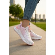 Enoch Kadın Spor Ayakkabı Desenli Nefes Alabilir File Sneaker  Taban Koşu Yürüyüş Ayakkabısı