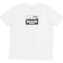 Jeep Baskılı Ekru Erkek Çocuk T-Shirt J6SB-TST7688
