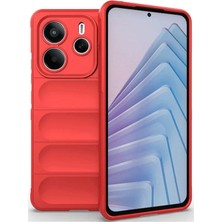  Xiaomi Redmi Note 14 4g Kılıf Optimum Silikon - Kırmızı