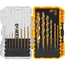 Dewalt DW1354 14 Parçalı Titanyum Matkap Ucu Seti, Gümüş,