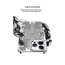  iPhone 13 Pro Max Kılıf Mekanik Bumper Kapak - Gümüş
