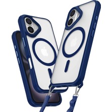  iPhone 16 Kılıf Enka Magsafe Silikon Kılıf - Lacivert