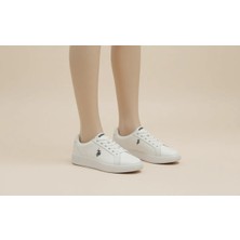 U.s. Polo Assn. Cost 6fx Beyaz Kadın Sneaker Suni Deri ve PHYLON Taban Düz Topuk ile Şık Tasarım