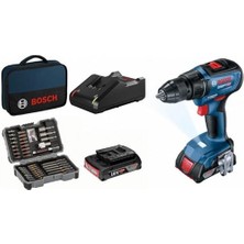 Bosch 2x 2,0 Ah Çift Akü Delme/vidalama Makinesi + 43 Parça Set + Alet Çanta