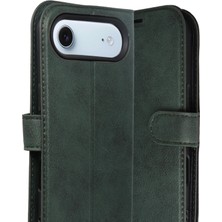  Apple iPhone 17 Air Trend S Plus Kapaklı Kılıf - Yeşil