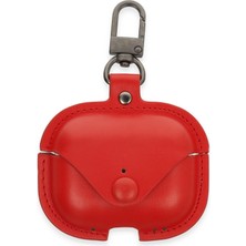  Airpods Pro 2 (2.nesil) Çanta Deri Kılıf - Kırmızı