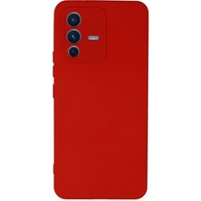  Vivo V23 5g Kılıf Nano Içi Kadife Silikon - Kırmızı