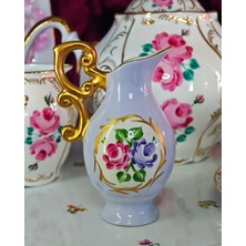 Manushum El Boyaması Porselen Saray Mini Sütlük-Lila 1 Adet