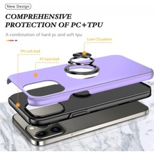  iPhone 13 Pro Max Kılıf Elit Yüzüklü Kapak - Mor