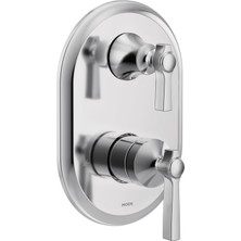 Moen UTS2411 Flara M-Core 3 Serisi 2 Kollu Duş Kabı, Entegre Transferli, Valf Gerekli, Krom