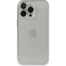  iPhone 13 Pro Max Kılıf Luko Lens Silikon - Gümüş