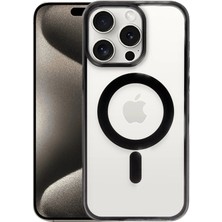  iPhone 15 Pro Kılıf Erozi Magsafe Kapak - Siyah