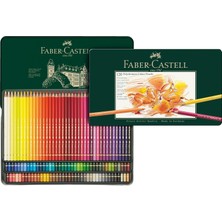 Graf Von Faber-Castell Faber-Castell Polychromos 120’li Renkli Boya Kalemi Yüksek Pigmentli Suya Dayanıklı Ahşap