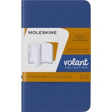 Moleskine Volant Not Defterleri (Boş, Yumuşak Kapak, X-Small) 2'li Set Unutma, Mavi, Kehribar Sarısı